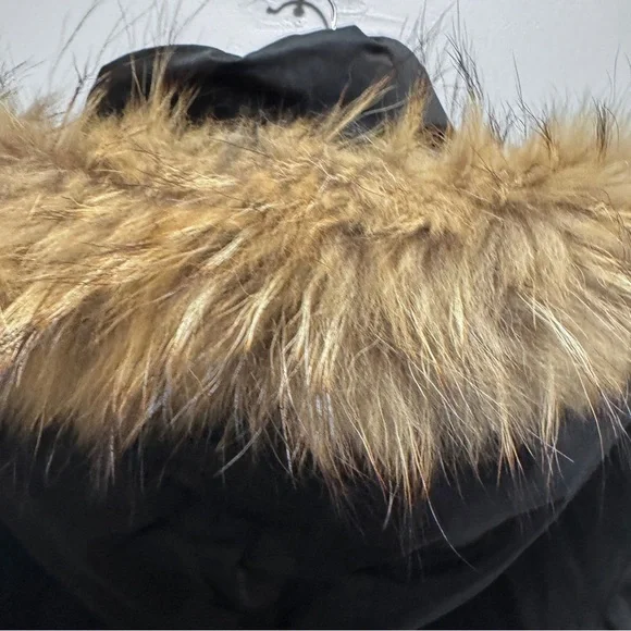 Soia & Kyo Yohann Down Insulated Bomber Black Real Fur Size Large - Picture 8 of 16
